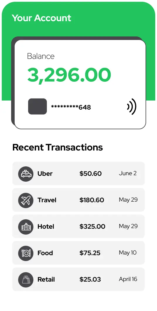 Account screen.