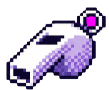 Pixel-art referee whistle
