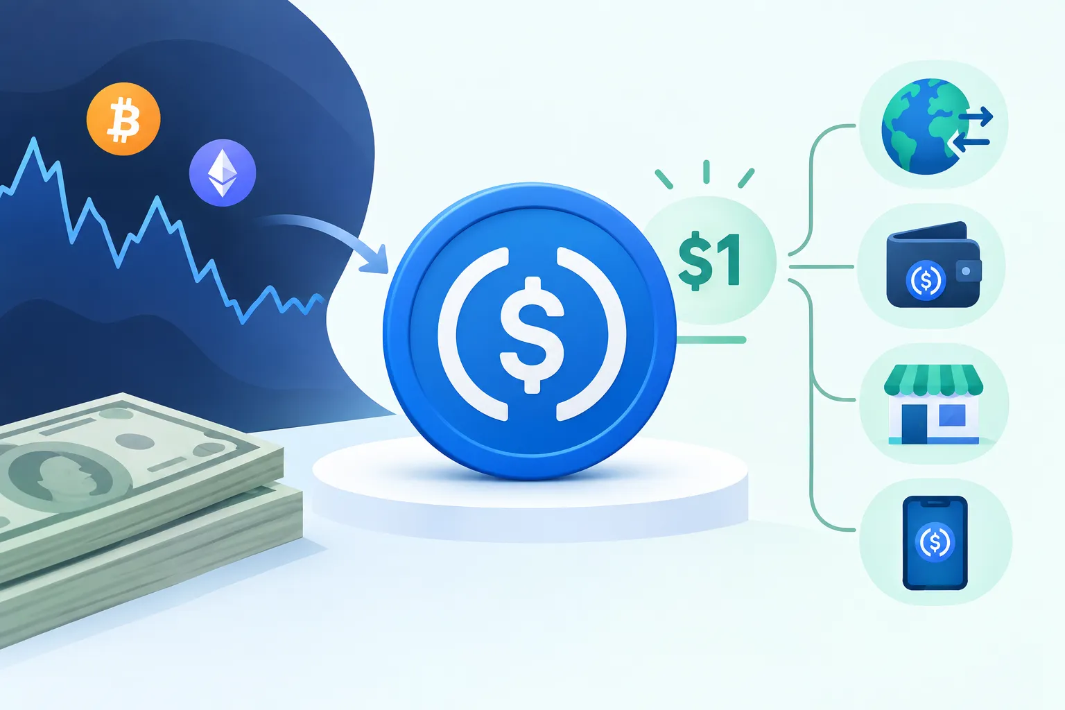 Stablecoins, explained without the jargon · what makes a stablecoin "stable"?